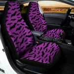 Purple And Black Halloween Bat Print Universal Fit Car Seat Covers