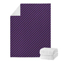 Purple And Black Halloween Pattern Print Blanket