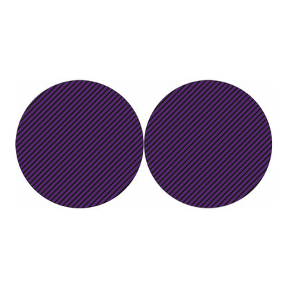 Purple And Black Halloween Pattern Print Car Coasters