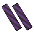 Purple And Black Halloween Pattern Print Car Seat Belt Covers