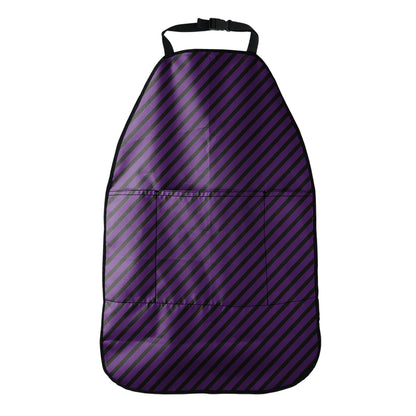 Purple And Black Halloween Pattern Print Car Seat Organizers