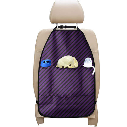 Purple And Black Halloween Pattern Print Car Seat Organizers