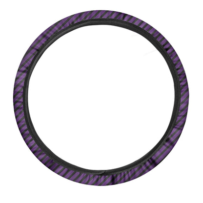 Purple And Black Halloween Pattern Print Car Steering Wheel Cover