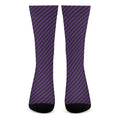 Purple And Black Halloween Pattern Print Crew Socks