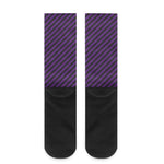 Purple And Black Halloween Pattern Print Crew Socks