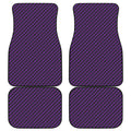 Purple And Black Halloween Pattern Print Front and Back Car Floor Mats