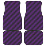Purple And Black Halloween Pattern Print Front and Back Car Floor Mats