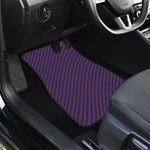 Purple And Black Halloween Pattern Print Front and Back Car Floor Mats