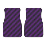 Purple And Black Halloween Pattern Print Front Car Floor Mats