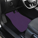 Purple And Black Halloween Pattern Print Front Car Floor Mats