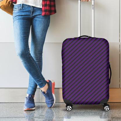 Purple And Black Halloween Pattern Print Luggage Cover