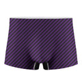 Purple And Black Halloween Pattern Print Men's Boxer Briefs