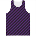 Purple And Black Halloween Pattern Print Men's Tank Top