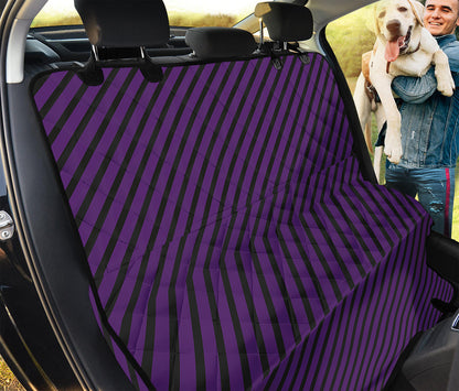 Purple And Black Halloween Pattern Print Pet Car Back Seat Cover
