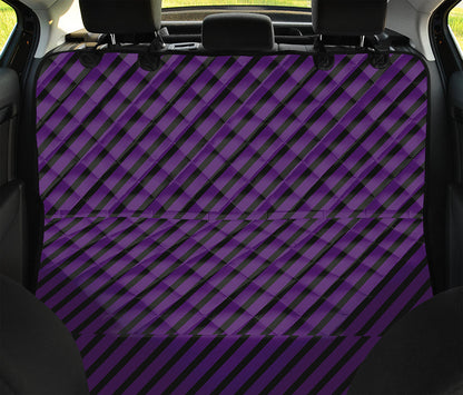 Purple And Black Halloween Pattern Print Pet Car Back Seat Cover