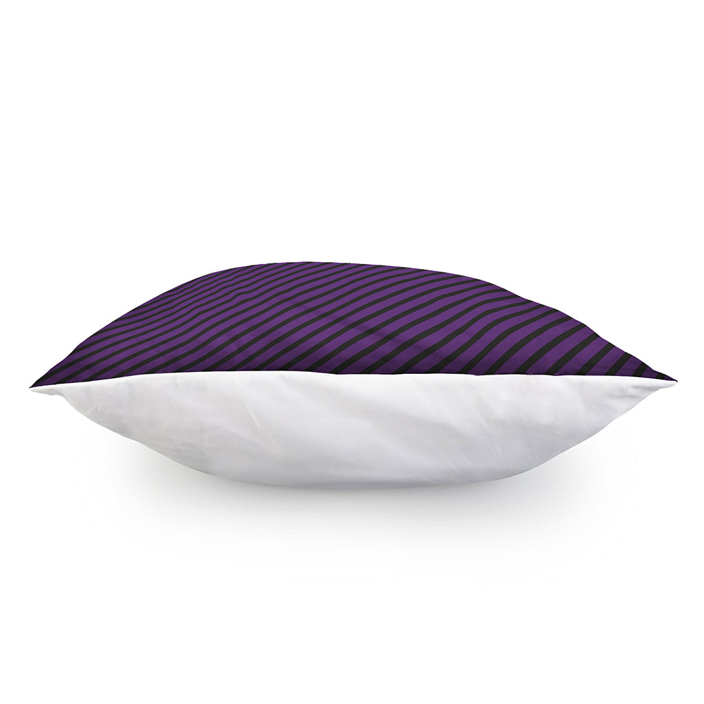 Purple And Black Halloween Pattern Print Pillow Cover