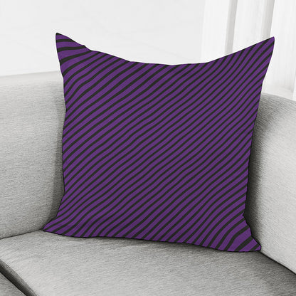 Purple And Black Halloween Pattern Print Pillow Cover