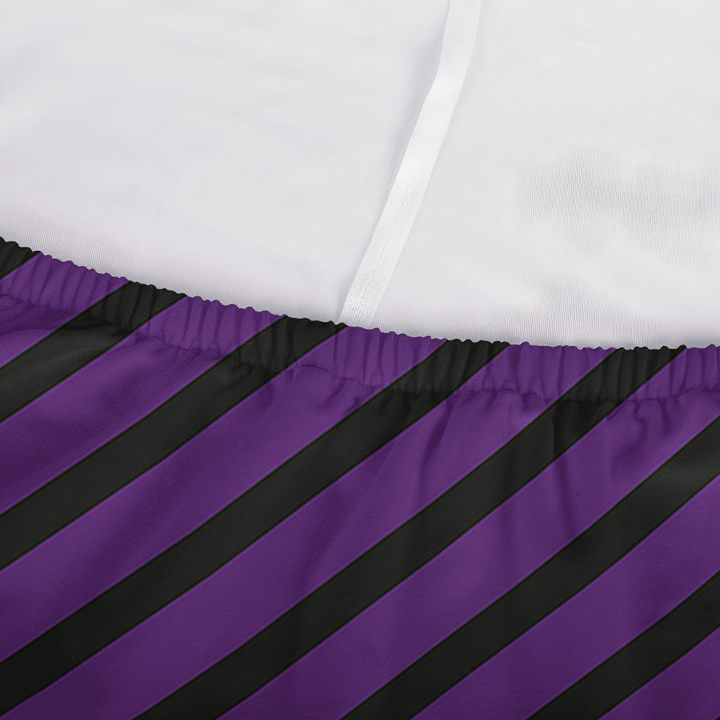 Purple And Black Halloween Pattern Print Sofa Cover