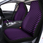 Purple And Black Halloween Pattern Print Universal Fit Car Seat Covers