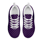 Purple And Black Halloween Pattern Print White Sneakers