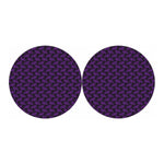 Purple And Black Halloween Skull Print Car Coasters