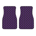 Purple And Black Halloween Skull Print Front Car Floor Mats