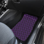 Purple And Black Halloween Skull Print Front Car Floor Mats
