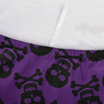 Purple And Black Halloween Skull Print Sofa Cover