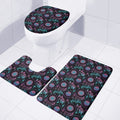 Purple And Blue Dream Catcher Print 3 Piece Bath Mat Set