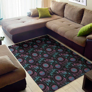 Purple And Blue Dream Catcher Print Area Rug