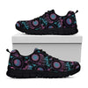 Purple And Blue Dream Catcher Print Black Sneakers