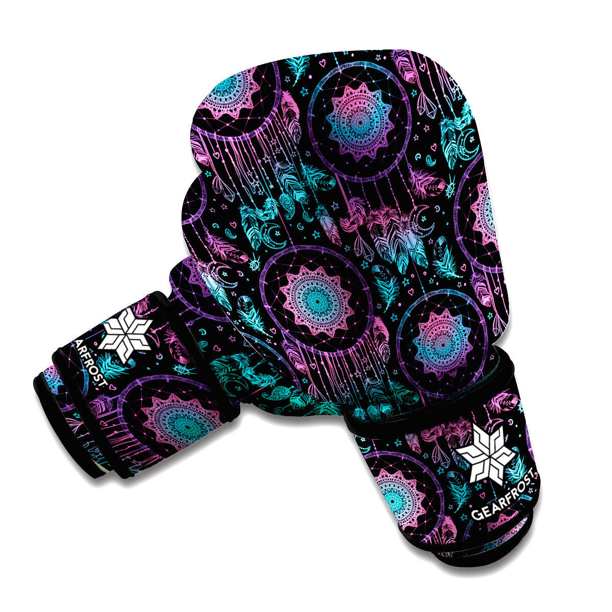 Purple And Blue Dream Catcher Print Boxing Gloves