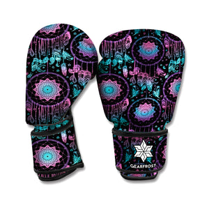 Purple And Blue Dream Catcher Print Boxing Gloves