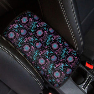 Purple And Blue Dream Catcher Print Car Center Console Cover