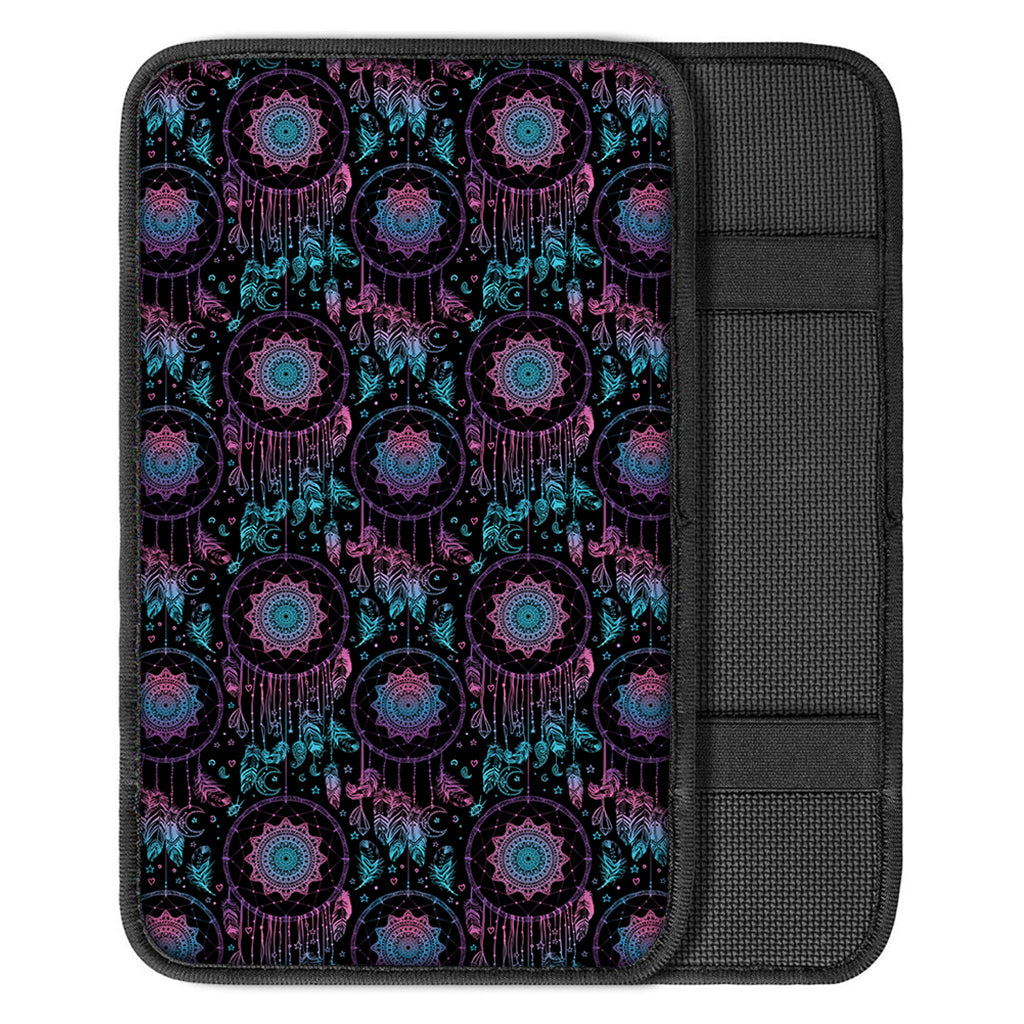 Purple And Blue Dream Catcher Print Car Center Console Cover