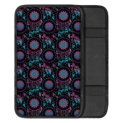 Purple And Blue Dream Catcher Print Car Center Console Cover