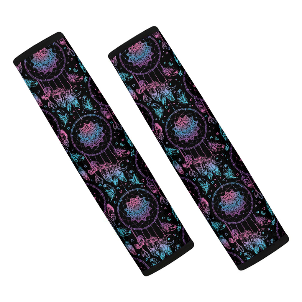 Purple And Blue Dream Catcher Print Car Seat Belt Covers