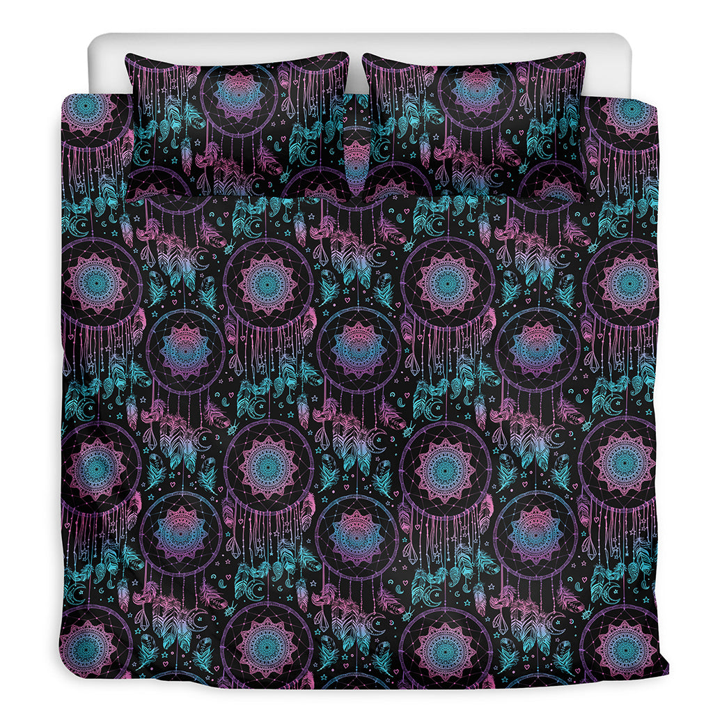 Purple And Blue Dream Catcher Print Duvet Cover Bedding Set