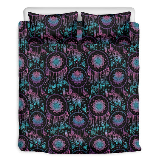 Purple And Blue Dream Catcher Print Duvet Cover Bedding Set