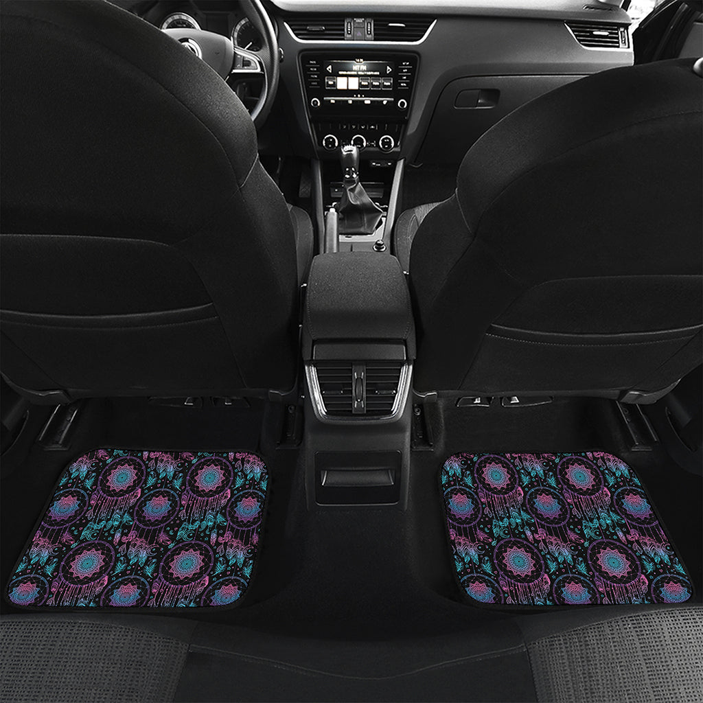 Purple And Blue Dream Catcher Print Front and Back Car Floor Mats