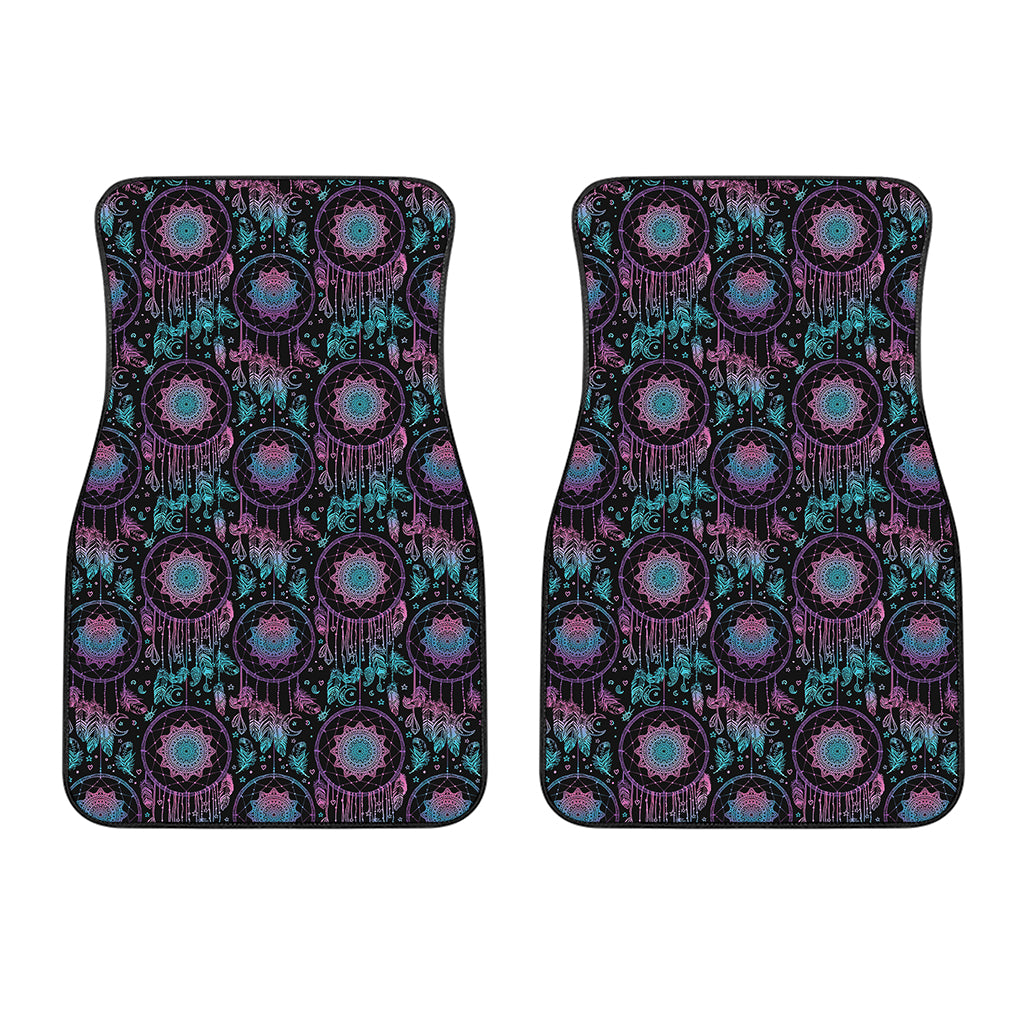 Purple And Blue Dream Catcher Print Front Car Floor Mats