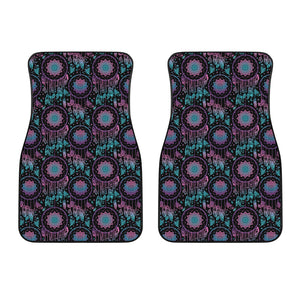 Purple And Blue Dream Catcher Print Front Car Floor Mats