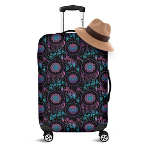 Purple And Blue Dream Catcher Print Luggage Cover