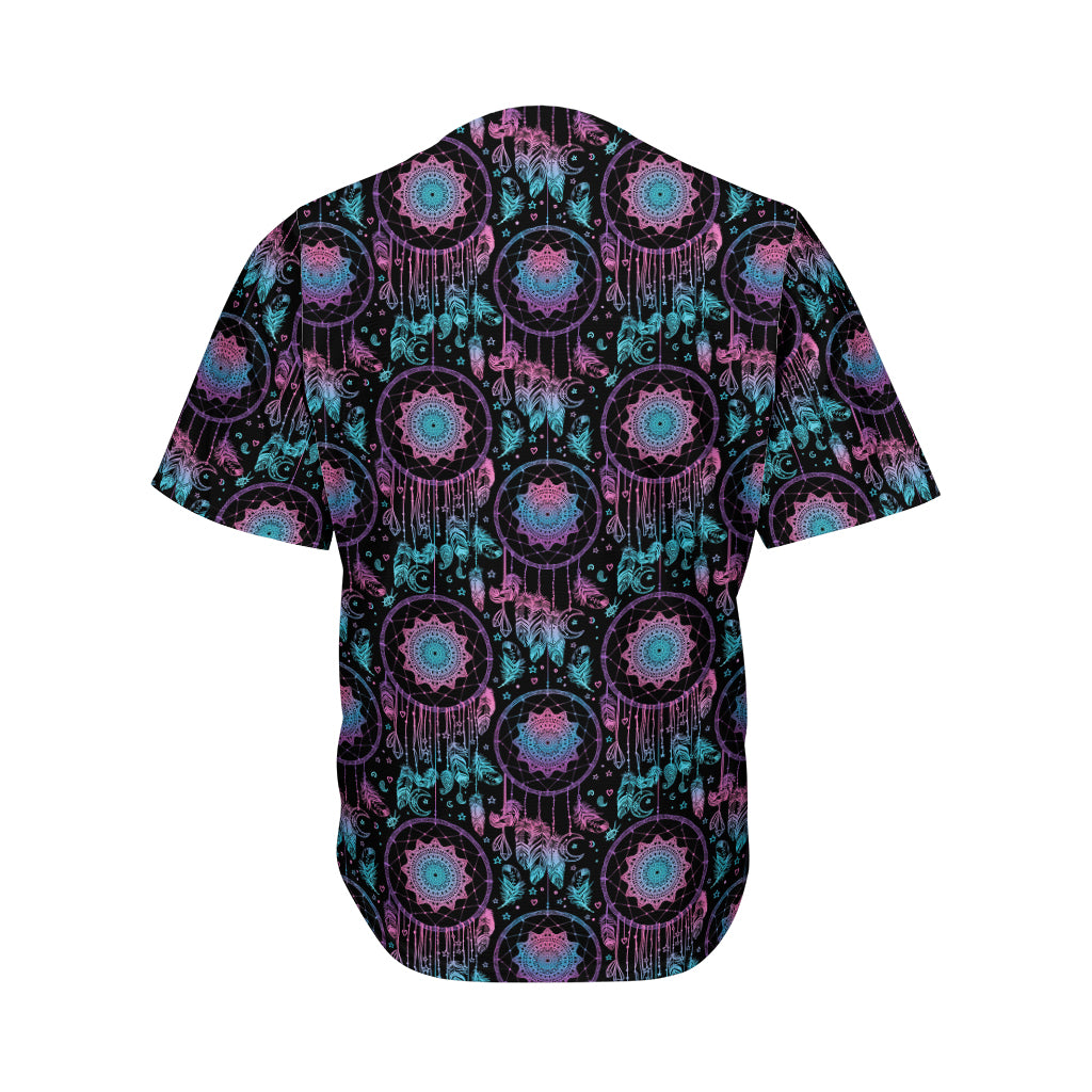 Purple And Blue Dream Catcher Print Men's Baseball Jersey