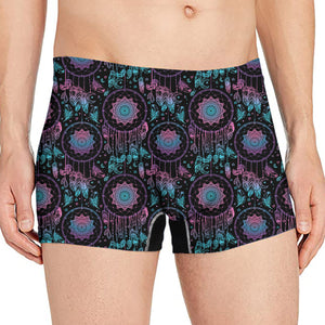 Purple And Blue Dream Catcher Print Men's Boxer Briefs