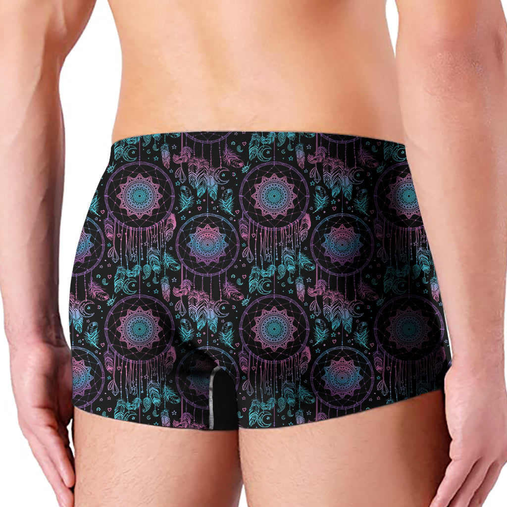 Purple And Blue Dream Catcher Print Men's Boxer Briefs