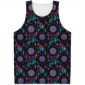Purple And Blue Dream Catcher Print Men's Tank Top