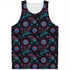 Purple And Blue Dream Catcher Print Men's Tank Top