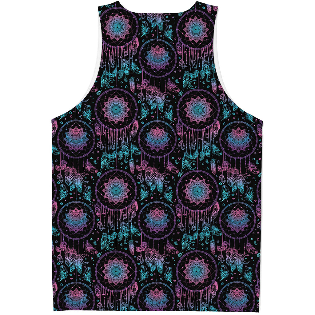 Purple And Blue Dream Catcher Print Men's Tank Top