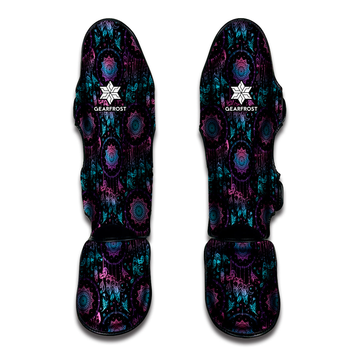 Purple And Blue Dream Catcher Print Muay Thai Shin Guard